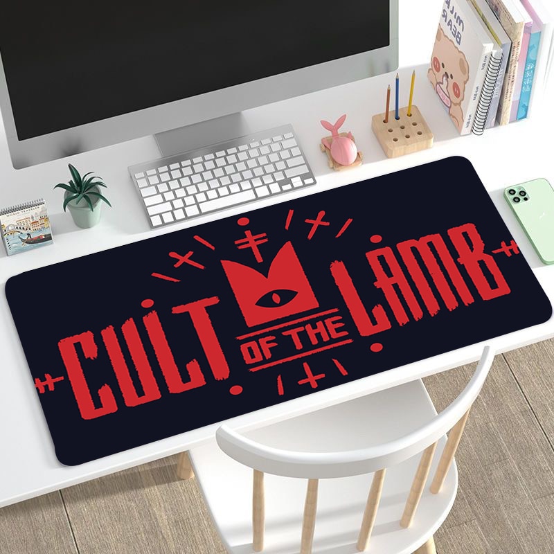 Home 34 - Cult Of The Lamb Plush Mousepad Gamer Cult Of The Lamb Gaming Pad Kawaii Mouse Cabinet Mats Mat Laptops Extended Pads - Cult Of The Lamb Plush