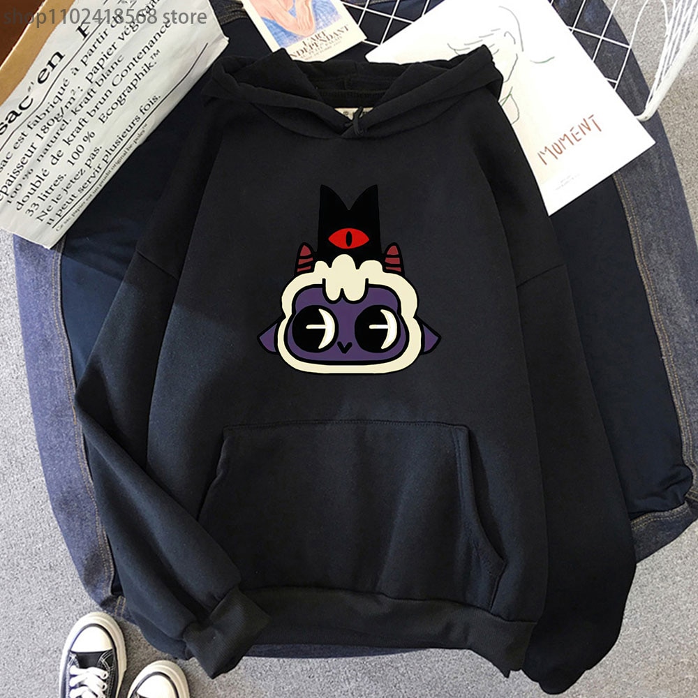 Cartoon Cult of The Lamb Print Hoodie Hot Game Graphic Sweatshirt with Hooded Women Kawaii Clothing - Cult Of The Lamb Plush