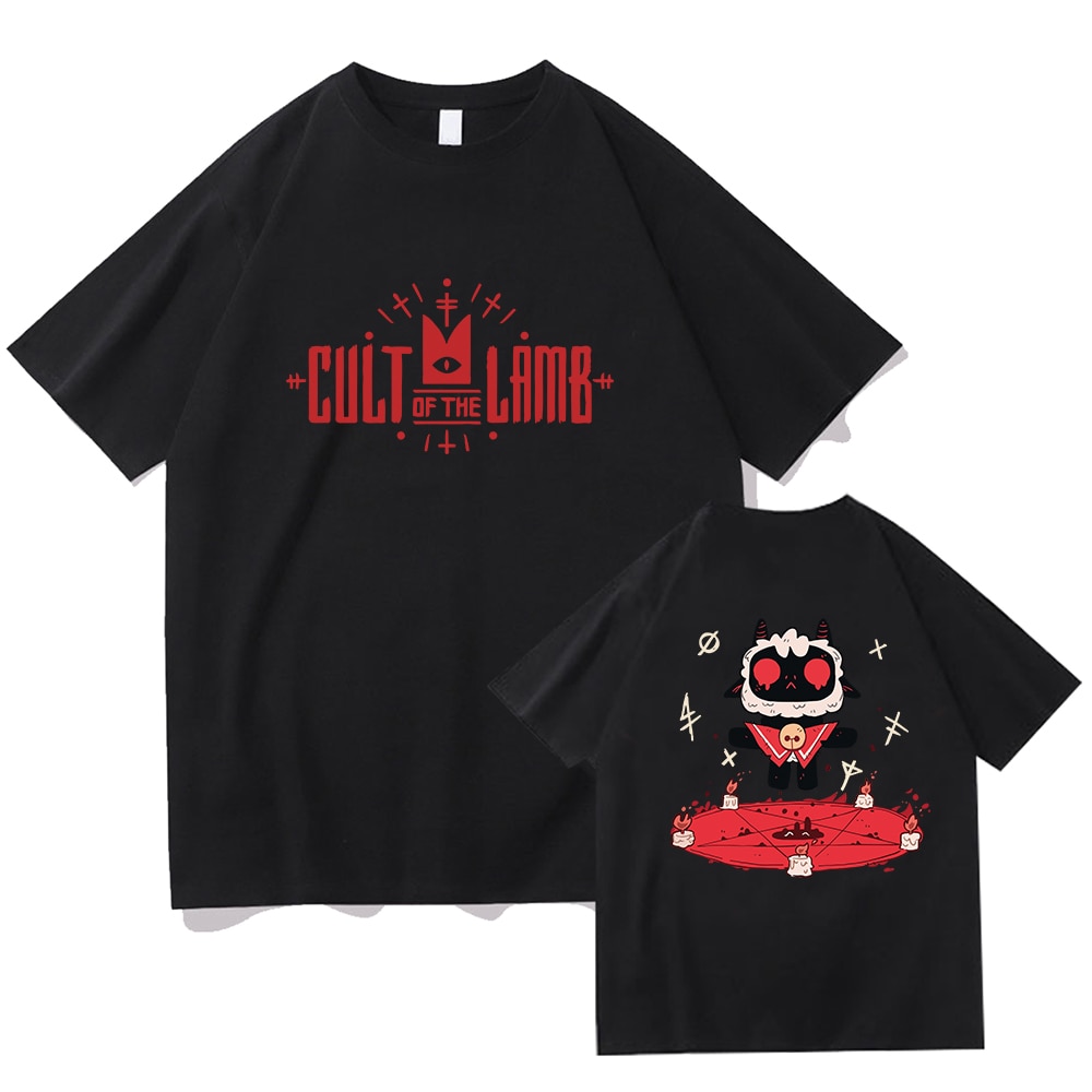 Cult of The Lamb T Shirt 90S T Shirt Ullzang Streetwear Top Tees for Boys Girls 1 - Cult Of The Lamb Plush