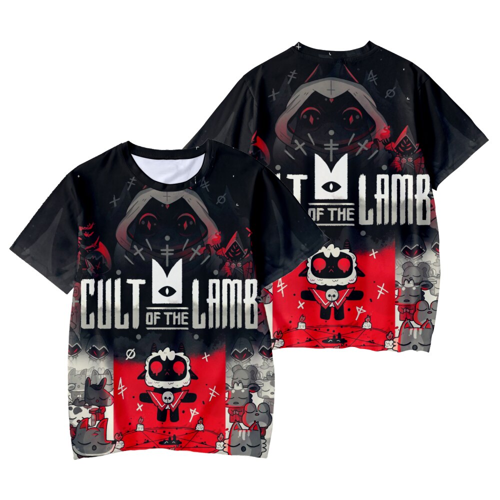 Cult of the Lamb T Shirts Cartoon Game 3D Print Streetwear Boys Girls Casual Fashion Oversized 1 - Cult Of The Lamb Plush