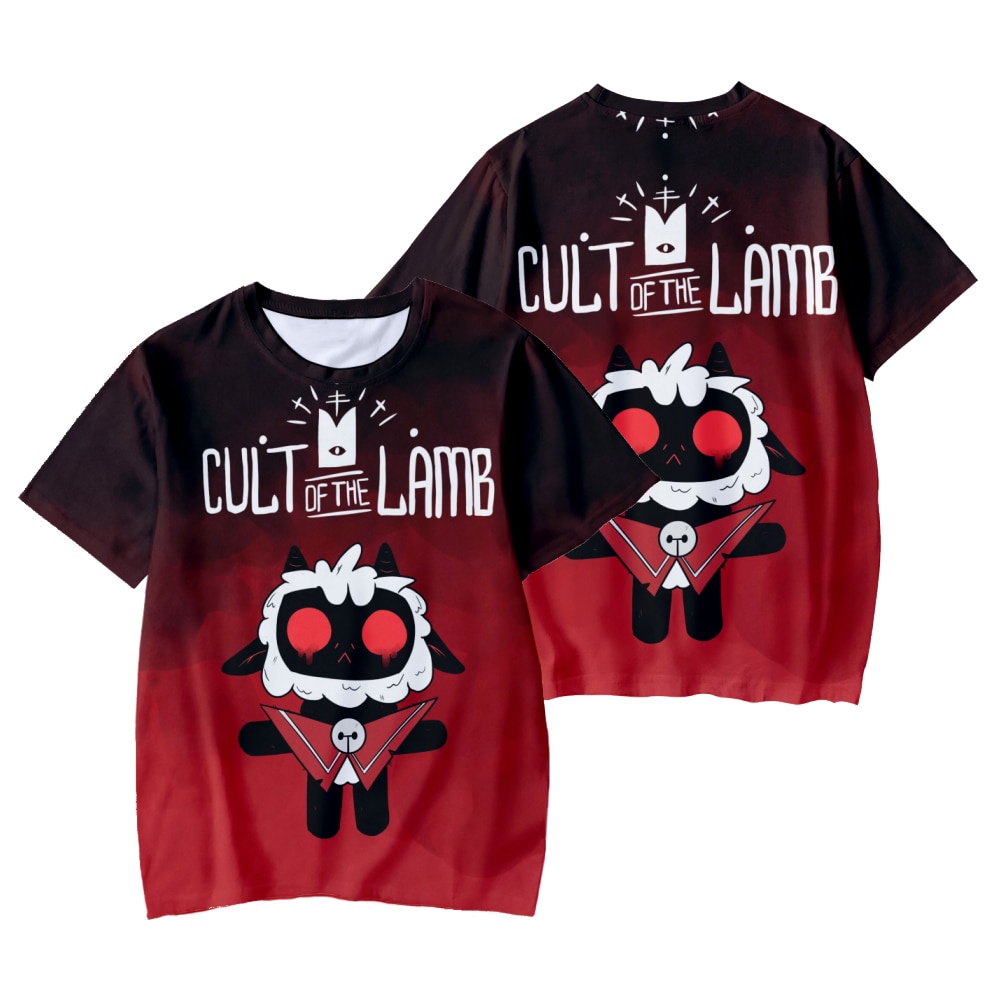 Cult of the Lamb T Shirts Cartoon Game 3D Print Streetwear Boys Girls Casual Fashion Oversized - Cult Of The Lamb Plush
